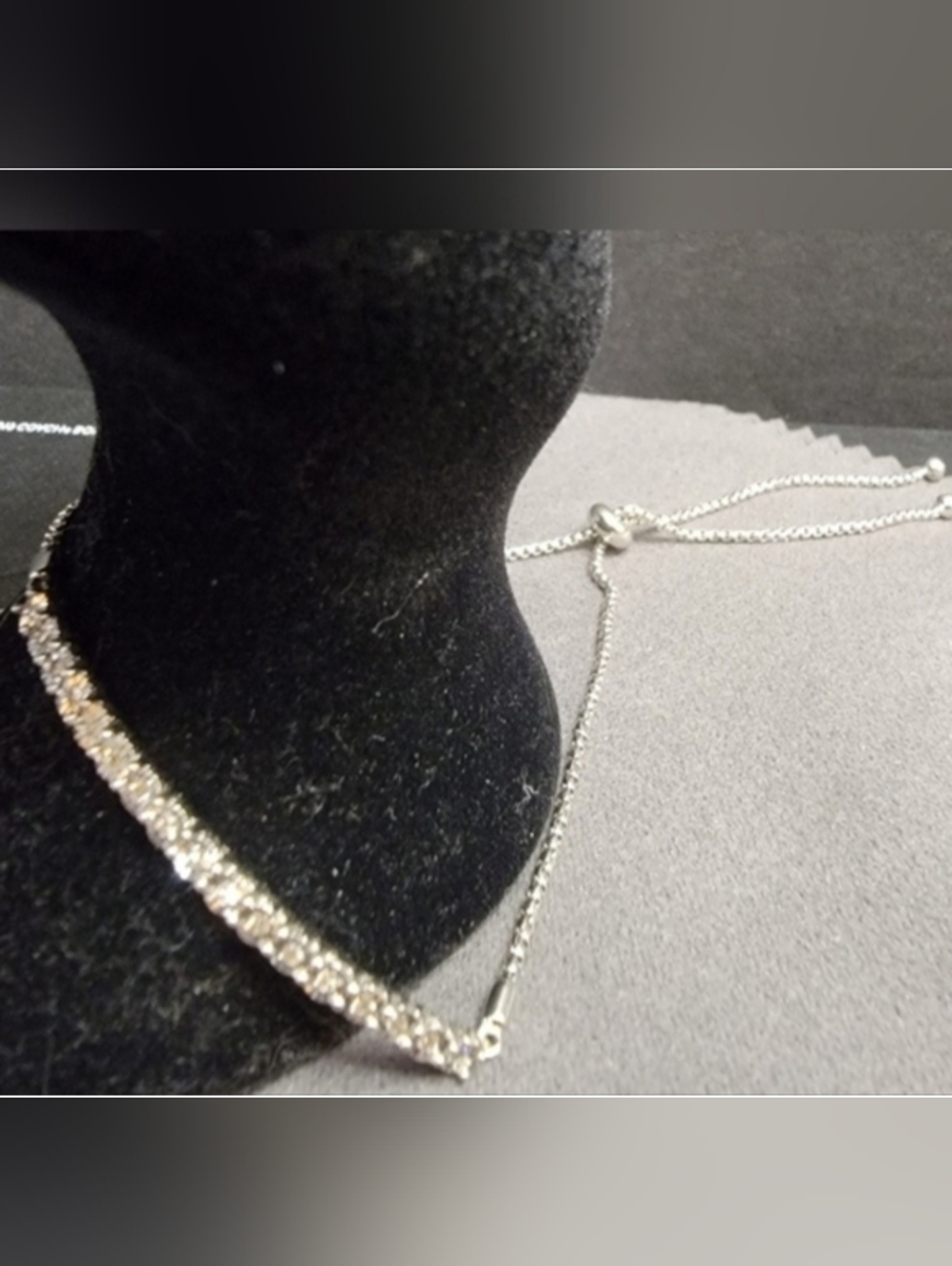 Macy's Diamond Bolo Bracelet (1/10 ct.t.w.) in Sterling Silver